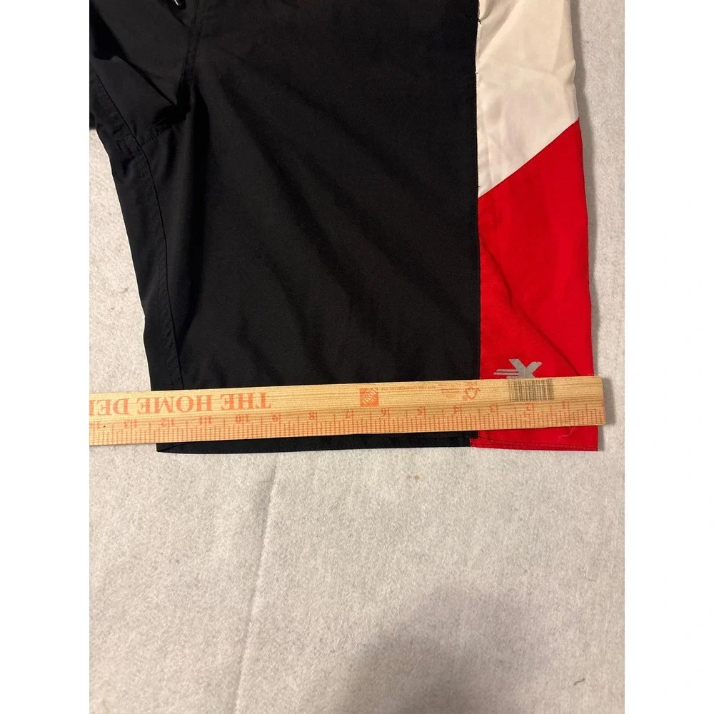 ZeroXposur Board Shorts Mens Large Black Red White Colorblock Swim‎ Trunks